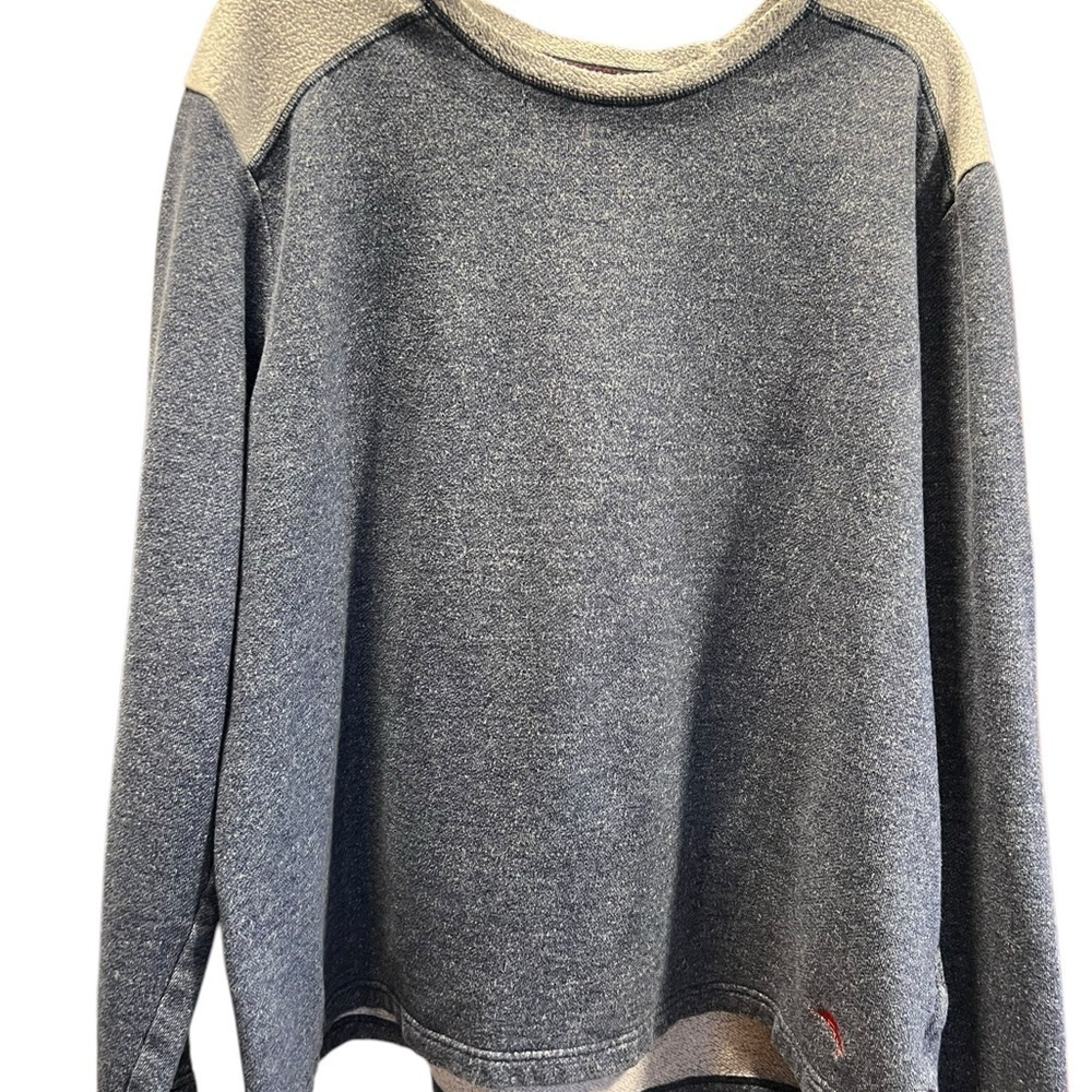 TOMMY BAHAMA Sweatshirt Mens 2XL Fleece Jumper Pullover Melange Lounge Blue - Picture 5 of 8
